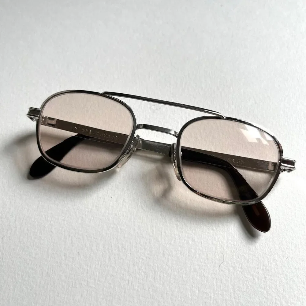VTG Z87 ADEN USA Safety Glasses Pink Tint Bifocal Slvr Metal Frame